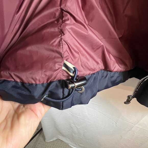 PYRENEX Jacket Womens Size 4/6 Small Navy Down Bomber Hooded Puffer Gorpcore Ski - Picture 7 of 12